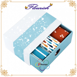 Blue Printed Cute Kids' Socks Box