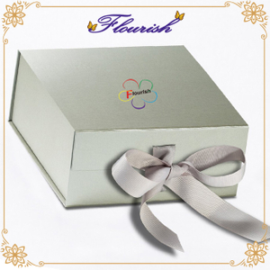 Full Color Specially Made Chocolate Candy Gift Packaging Box with Ribbon Closure