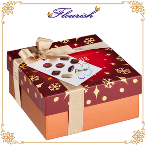Hot Foil Large Size Seasonal Festival Chocolate Cake Surprise Gift Packaging Paper Box 