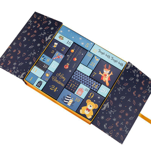 Custom Gift Woman 25 Days Cosmetic Make Up Beauty Jewelry Chocolate Luxury Empty Christmas Advent Calendar Packaging Gift Box Mystery Blind Boxes