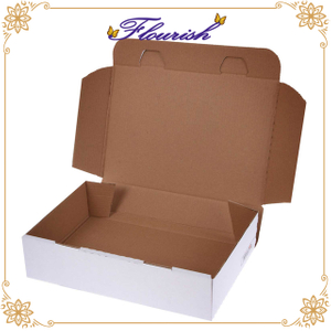 Retail Price Custom Logo Printed Foldable White And Brown Kraft Paper Parcel Box