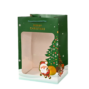 Christmas Paper Packaging Gift Bags With Window,Euro Tote Bags