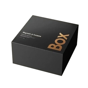 Foldable Rigid Cardboard Cosmetics Makeup Jewelry Clothes Magnetic Paper Gift Packing Box for Watch Wedding Party Christmas Festival Gift Packaging with Ribbon