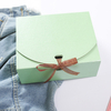 Custom Logo Printed Folding Paper Box With Ribbon Closure
